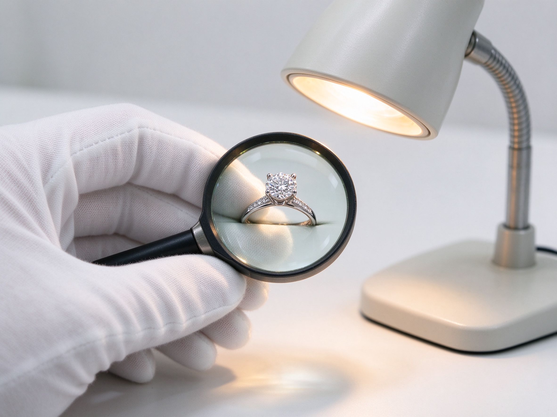 quality control inspection under loupe
