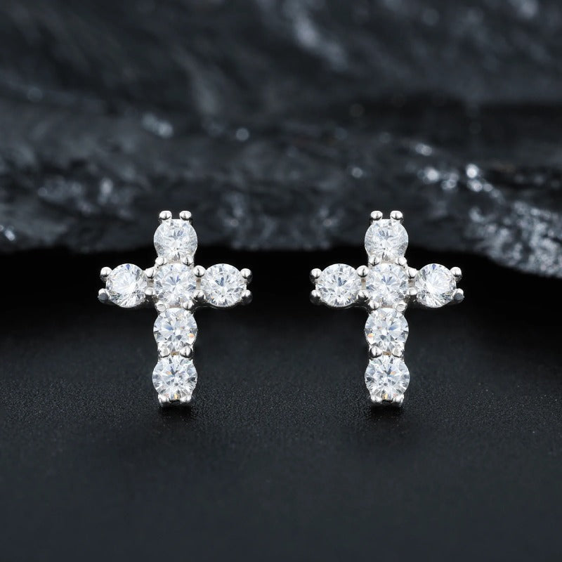 1ct Round Moissanite Stud Earrings D Color VVS1 925 Sterling Silver GRA - Image 18
