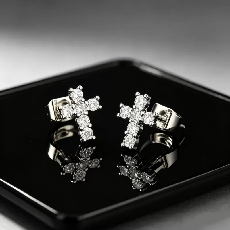 1ct Round Moissanite Stud Earrings D Color VVS1 925 Sterling Silver GRA - Image 5