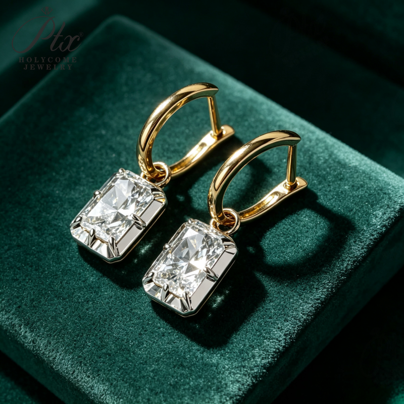 1ct Round Lab Grown Diamond Stud Earrings D Color VVS1 14K Gold Plated GRA - Image 12