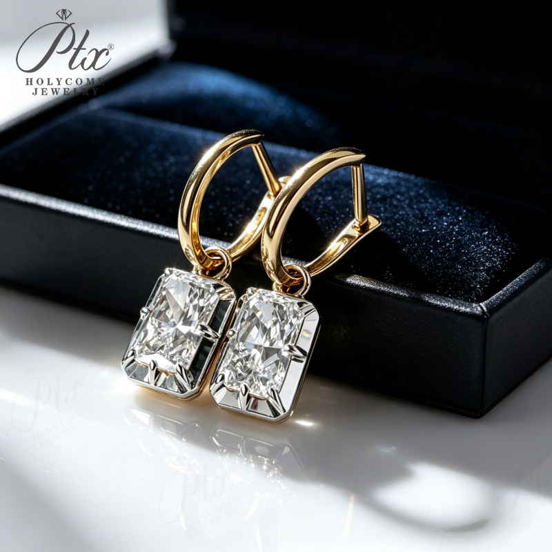 1ct Round Lab Grown Diamond Stud Earrings D Color VVS1 14K Gold Plated GRA - Image 7
