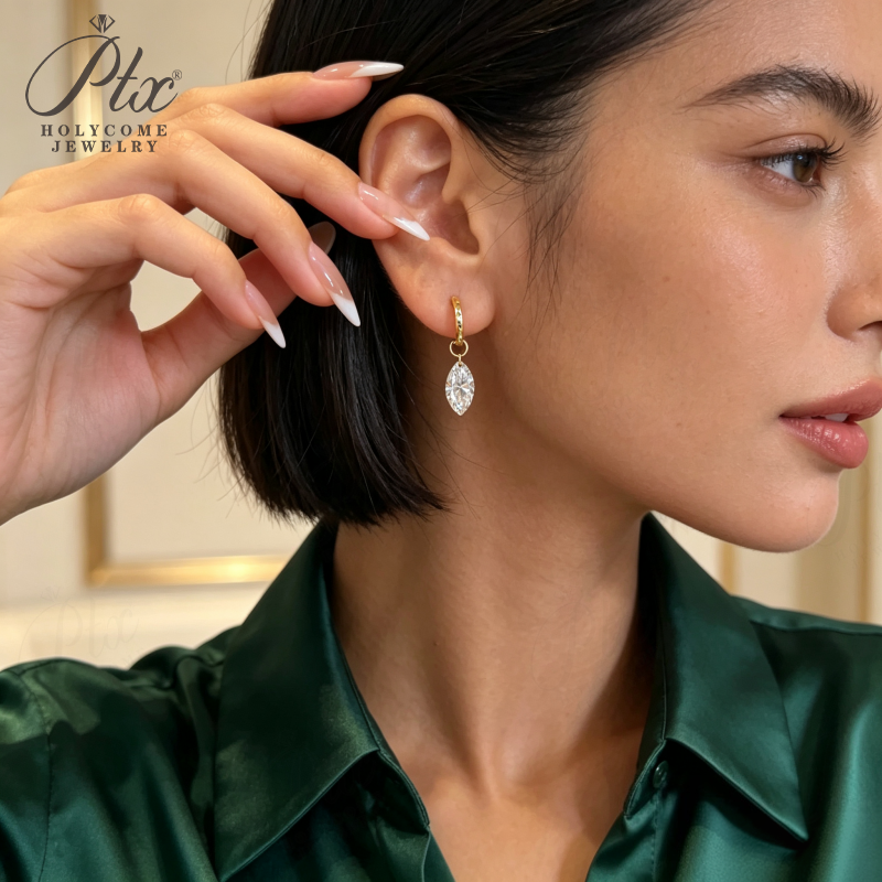 1ct Round Lab Grown Diamond Stud Earrings D Color VVS1 14K Gold Plated GRA - Image 11