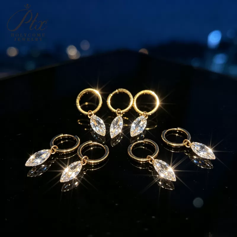 1ct Round Lab Grown Diamond Stud Earrings D Color VVS1 14K Gold Plated GRA - Image 2