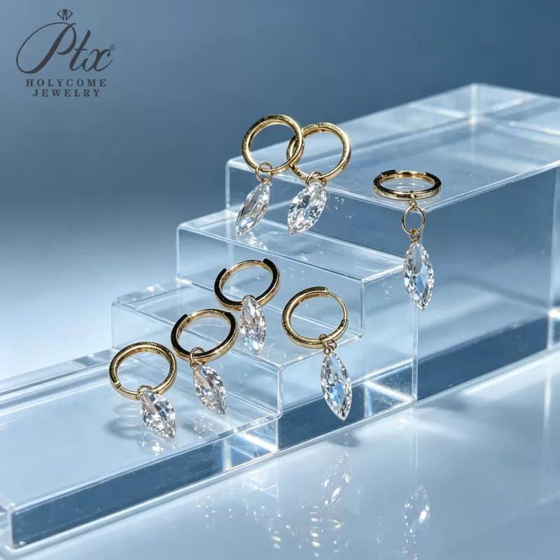 1ct Round Lab Grown Diamond Stud Earrings D Color VVS1 14K Gold Plated GRA - Image 7