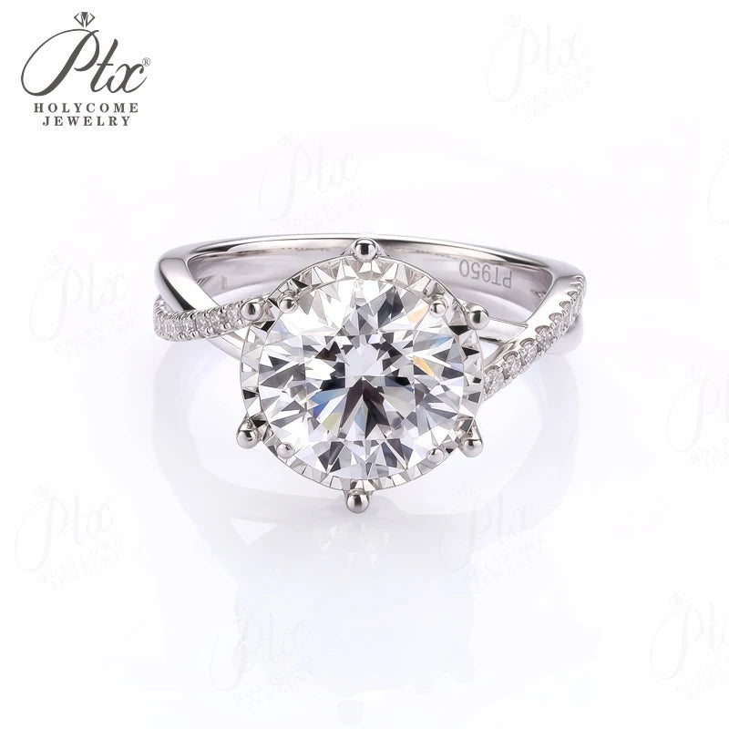 1ct Round Lab Grown Diamond Ring D Color VVS1 925 Sterling Silver GRA