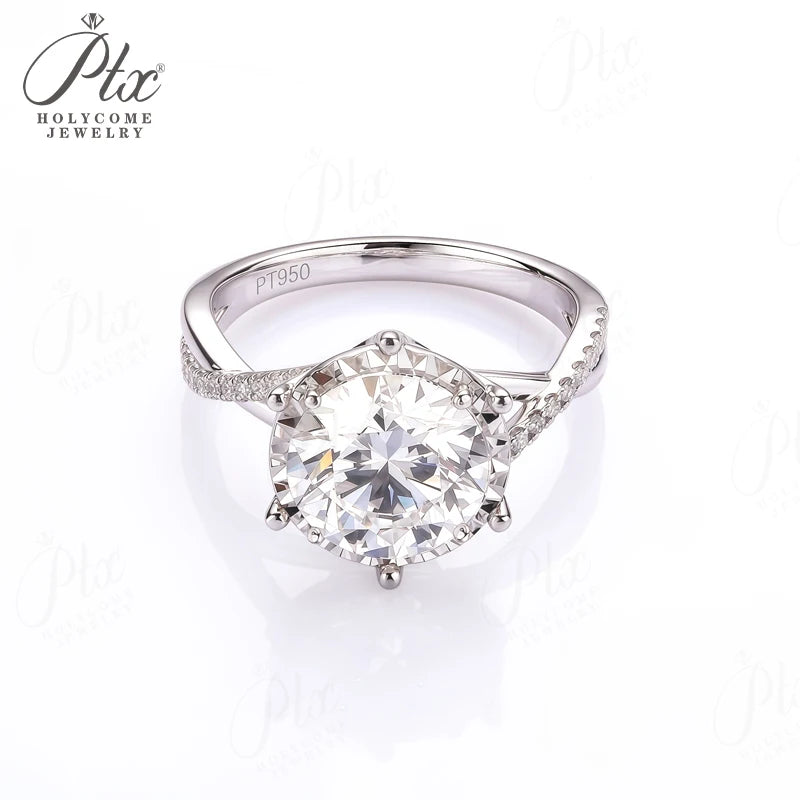 1ct Round Lab Grown Diamond Ring D Color VVS1 925 Sterling Silver GRA - Image 3
