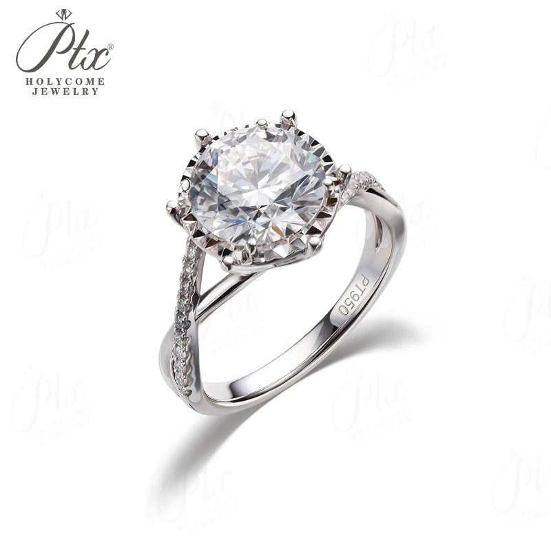1ct Round Lab Grown Diamond Ring D Color VVS1 925 Sterling Silver GRA - Image 7