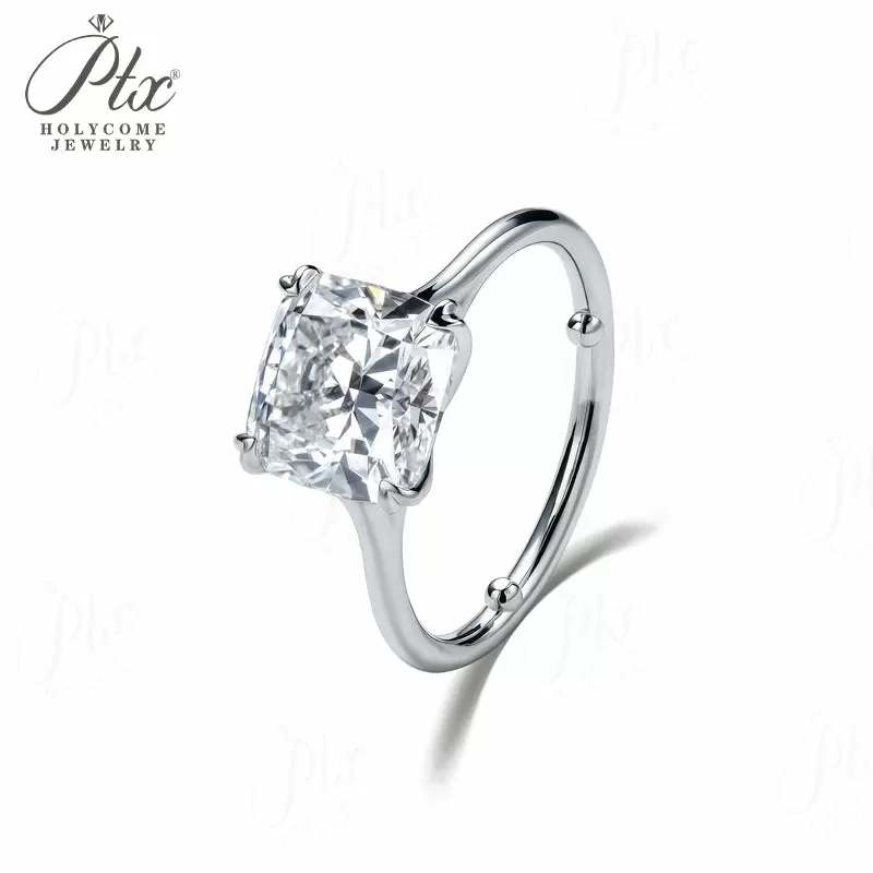 1ct Round Lab Grown Diamond Ring D Color VVS1 925 Sterling Silver GRA - Image 10