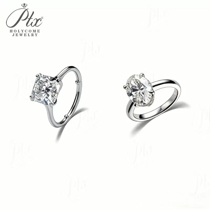 1ct Round Lab Grown Diamond Ring D Color VVS1 925 Sterling Silver GRA - Image 2