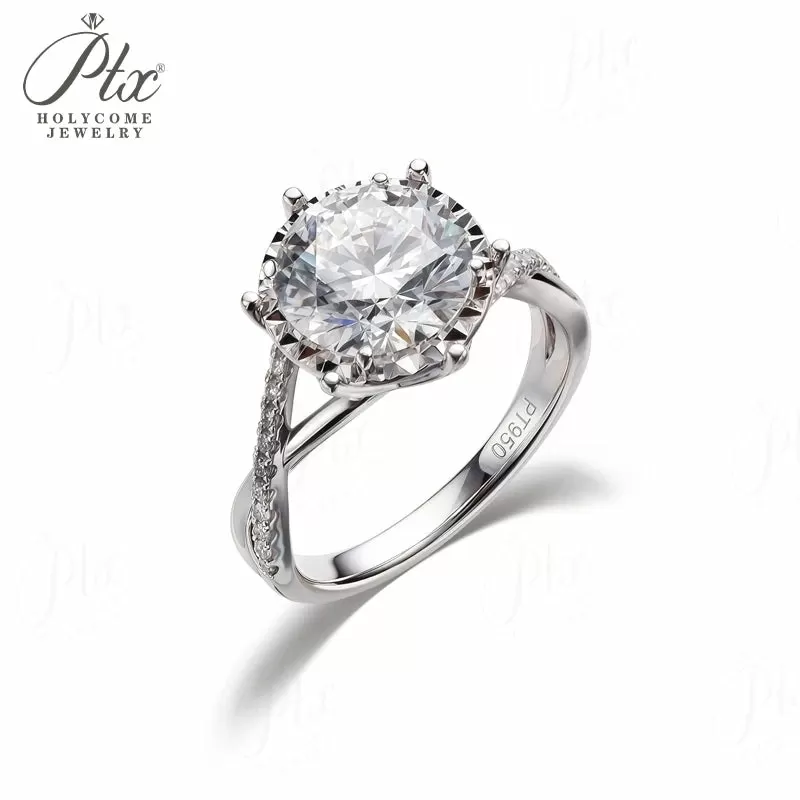 1ct Round Lab Grown Diamond Ring D Color VVS1 925 Sterling Silver GRA - Image 7