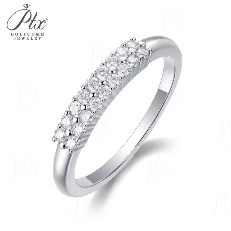 1ct Round Moissanite Ring D Color VVS1 925 Sterling Silver GRA