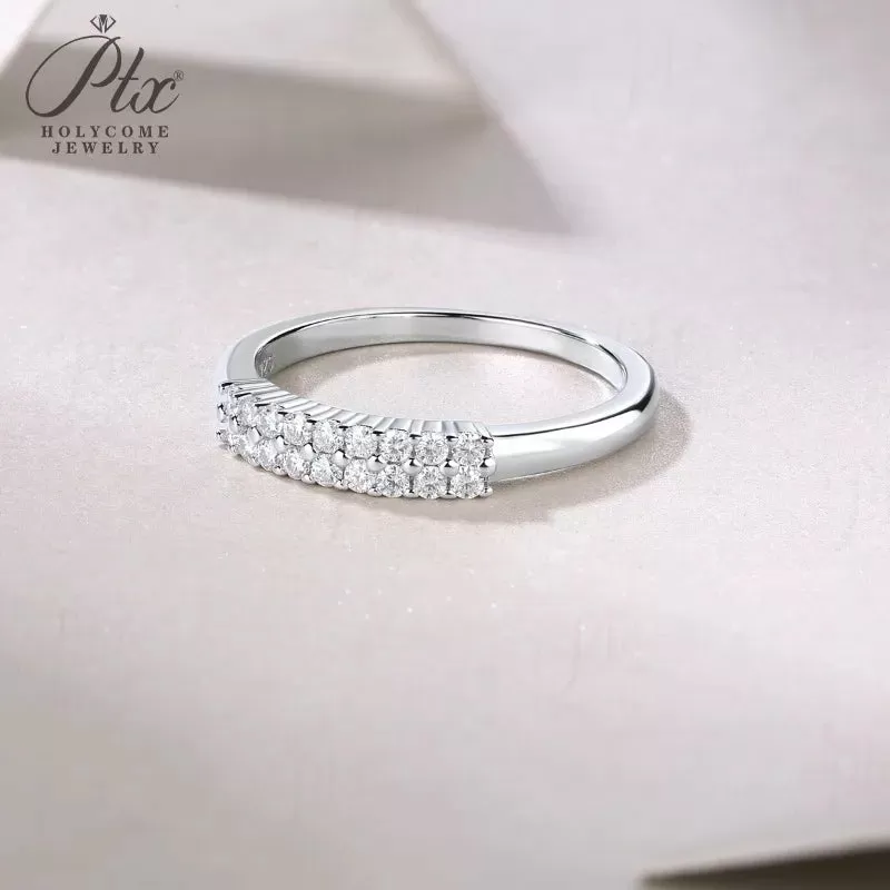1ct Round Moissanite Ring D Color VVS1 925 Sterling Silver GRA - Image 2