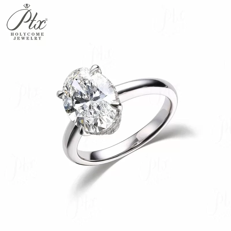 1ct Round Lab Grown Diamond Ring D Color VVS1 14K Gold Plated GRA - Image 3