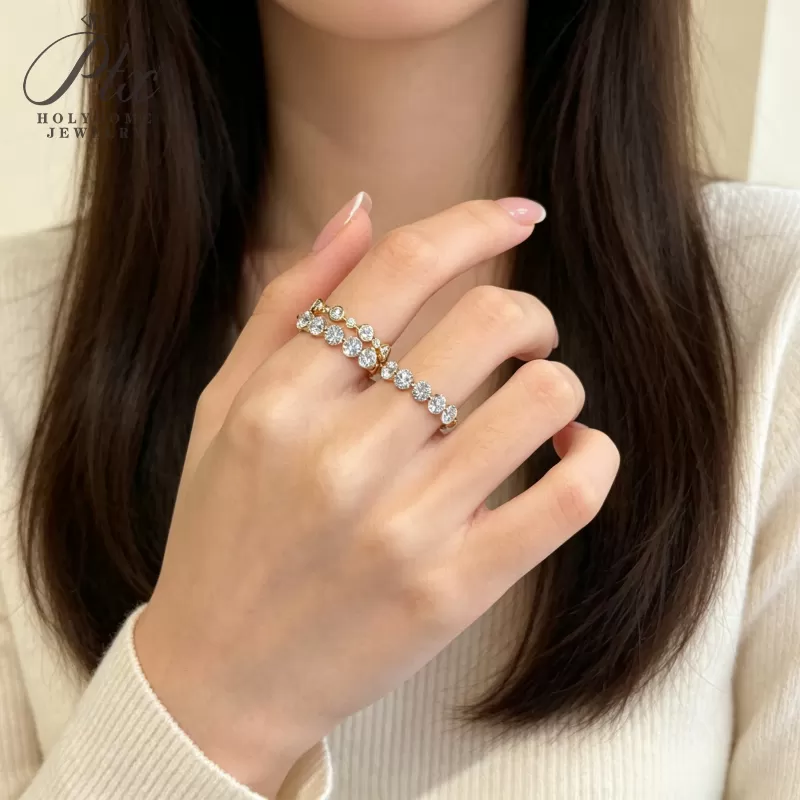1ct Round Lab Grown Diamond Ring D Color VVS1 14K Gold Plated IGI - Image 13
