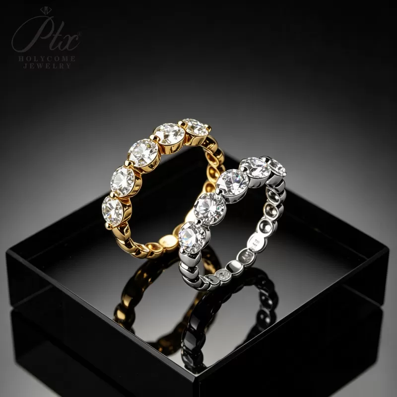 1ct Round Lab Grown Diamond Ring D Color VVS1 14K Gold Plated IGI - Image 16