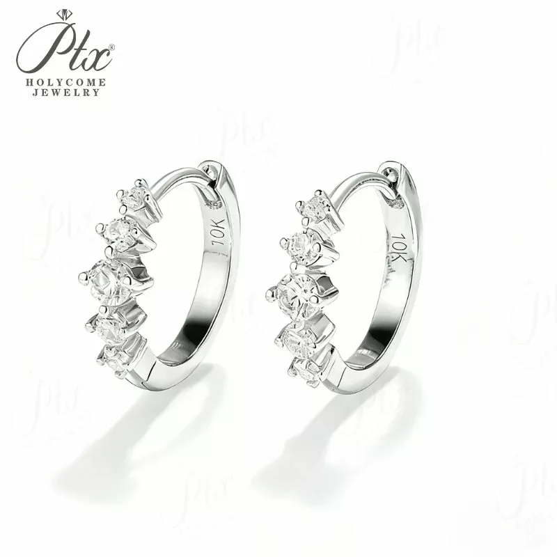 1ct Round Moissanite Stud Earrings D Color VVS1 14K Gold Plated GRA - Image 2