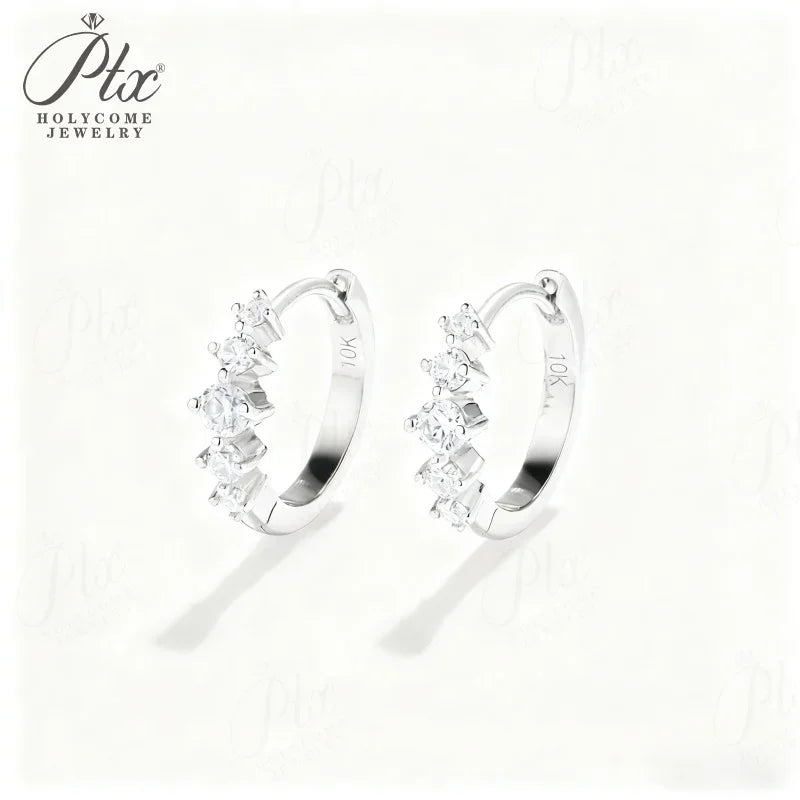 1ct Round Moissanite Stud Earrings D Color VVS1 14K Gold Plated GRA - Image 7