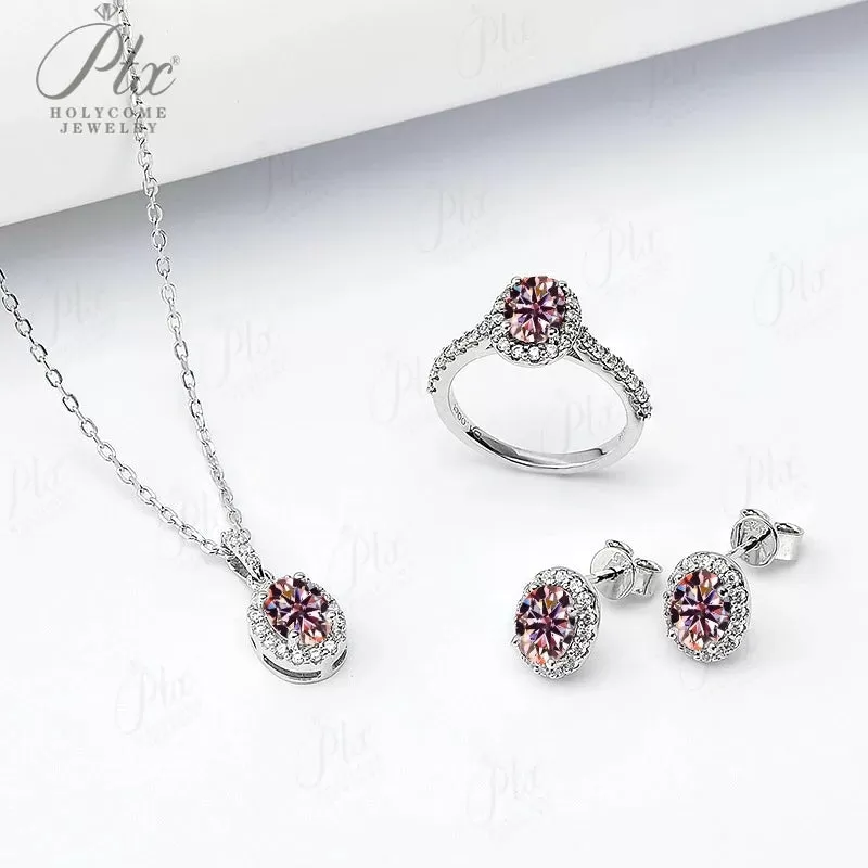1ct Round Moissanite Ring D Color VVS1 925 Sterling Silver GRA