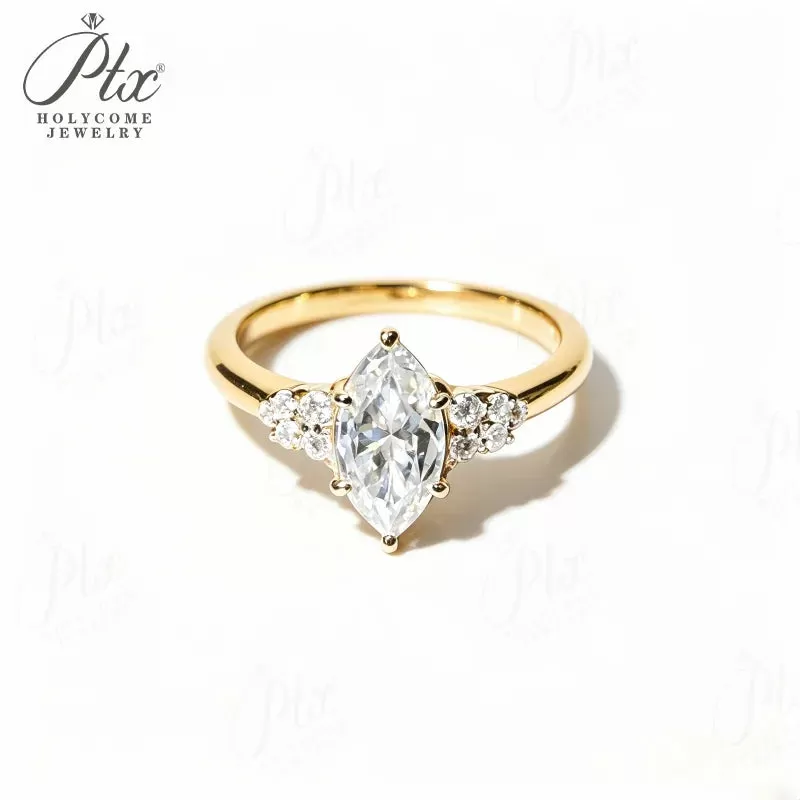 1.5ct Round Moissanite Ring D Color VVS1 925 Sterling Silver GRA - Image 2