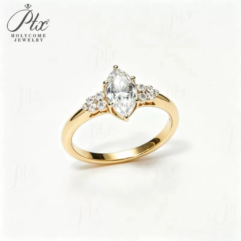 1.5ct Round Moissanite Ring D Color VVS1 925 Sterling Silver GRA - Image 5