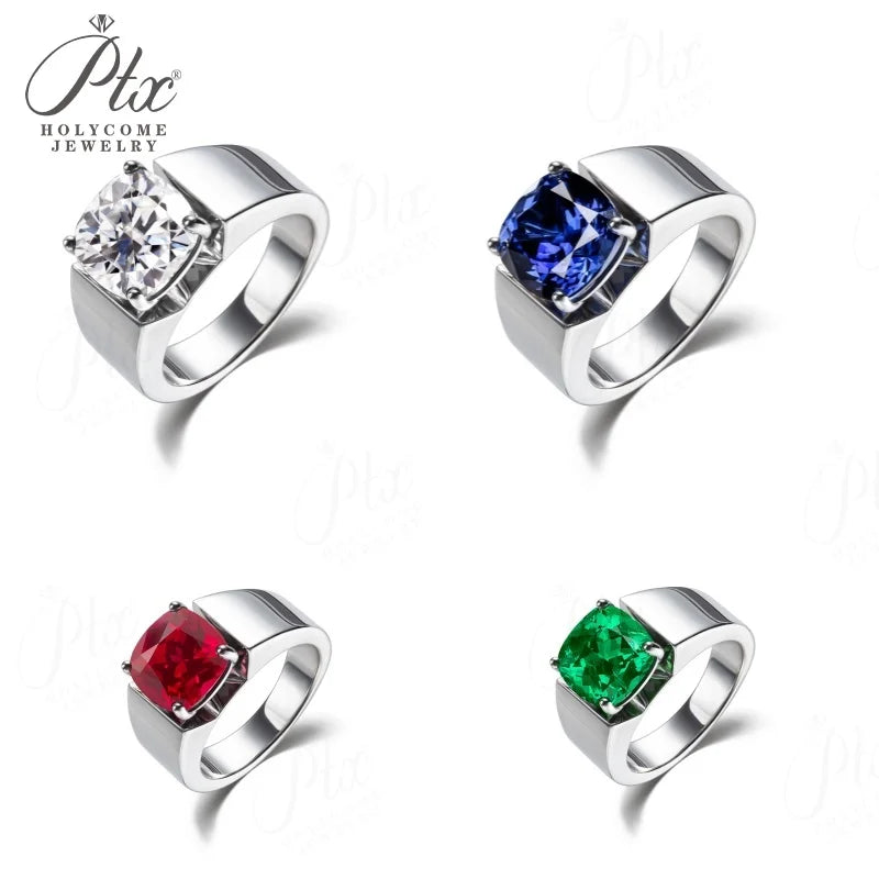1ct Cushion Moissanite Ring D Color VVS1 925 Sterling Silver GRA