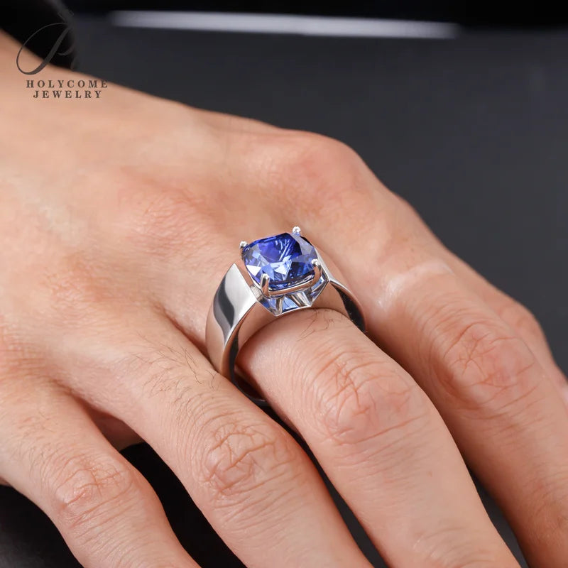 1ct Cushion Moissanite Ring D Color VVS1 925 Sterling Silver GRA - Image 4
