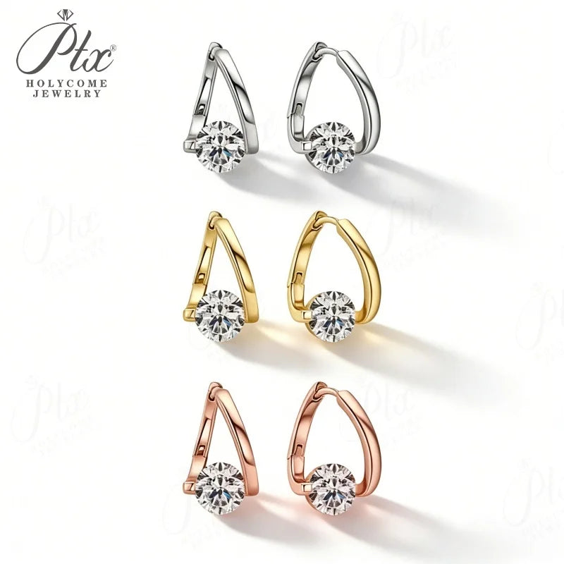 1-2ct Round Moissanite Stud Earrings D Color VVS1 925 Sterling Silver GRA - Image 7