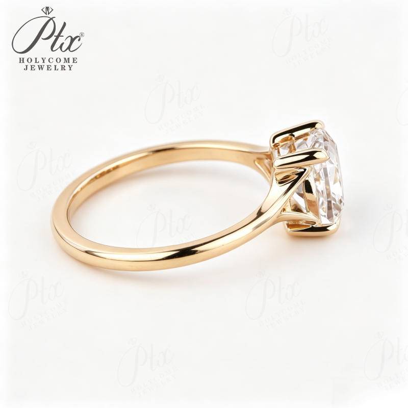 1-3ct Cushion Lab Grown Diamond Ring D Color VVS1 925 Sterling Silver IGI - Image 8