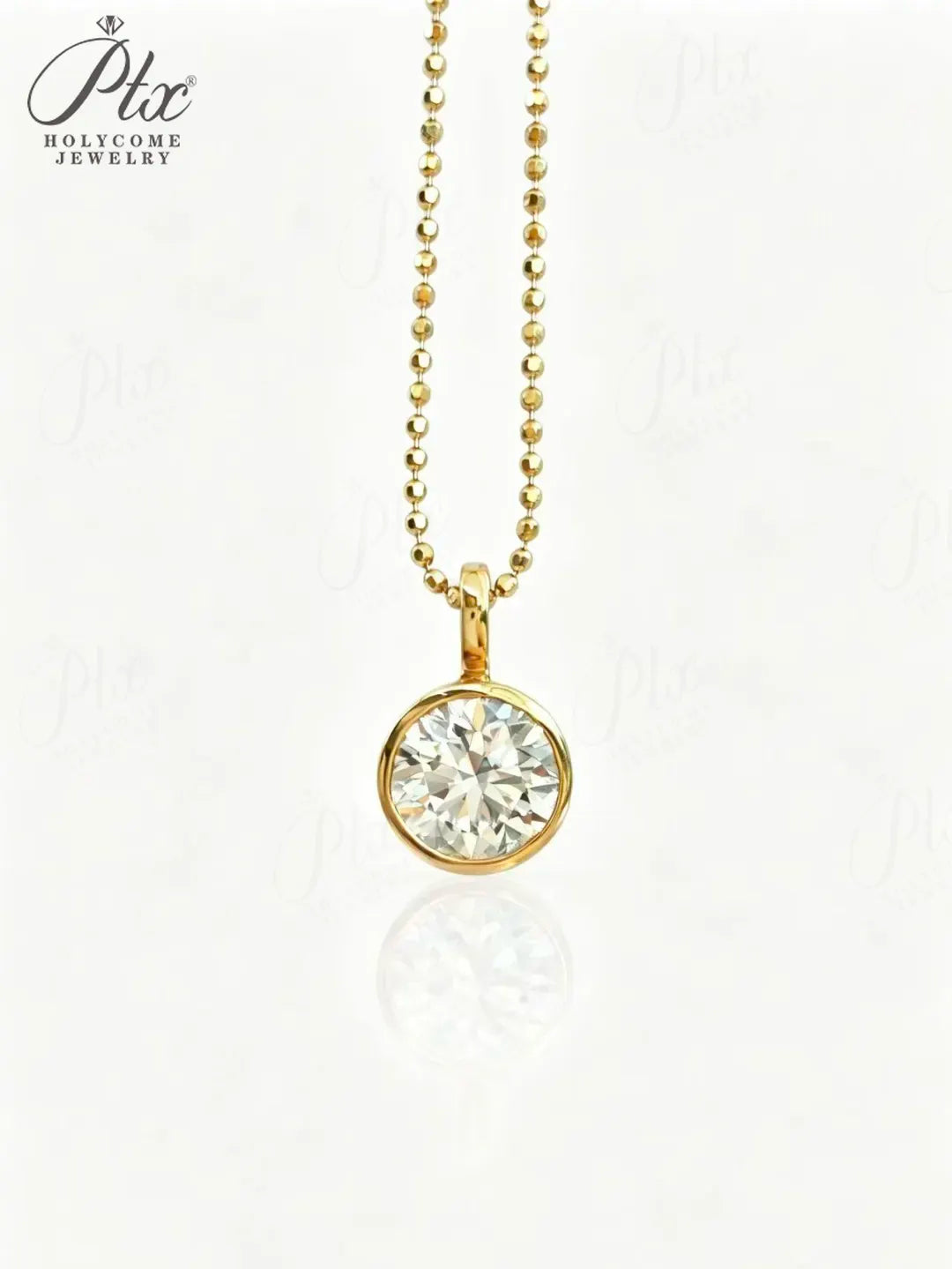 2ct Round Lab Grown Diamond Pendant Necklace D Color VVS1 14K Gold Plated GRA - Image 10