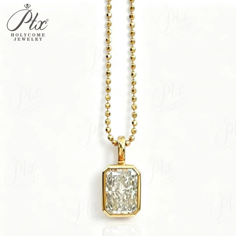 2ct Round Lab Grown Diamond Pendant Necklace D Color VVS1 14K Gold Plated GRA - Image 5