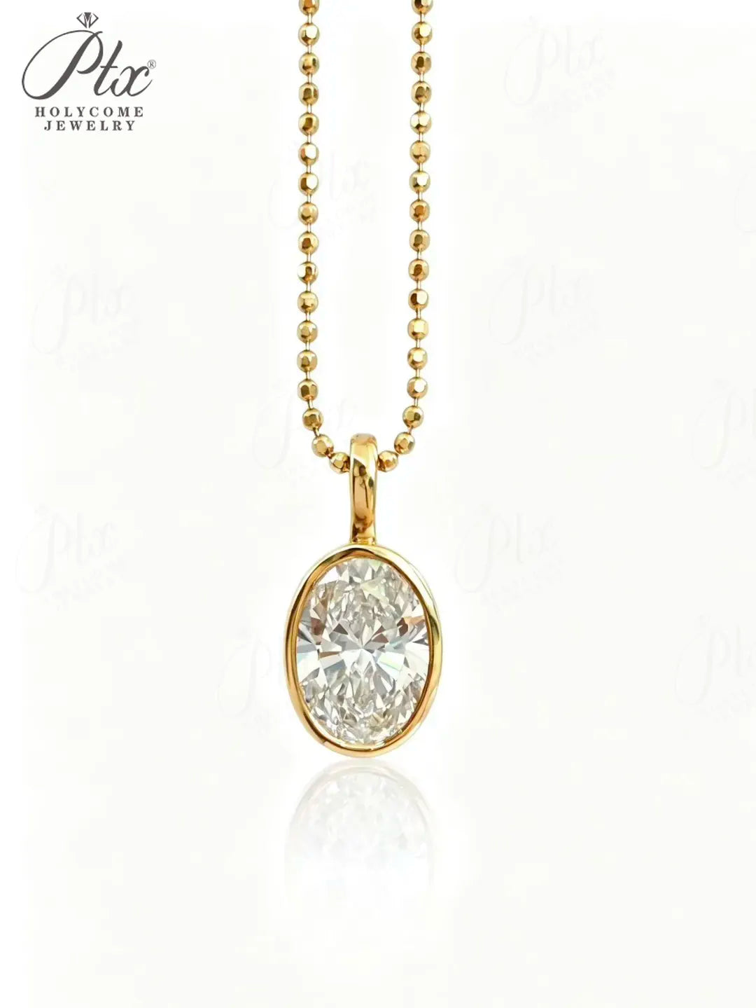 2ct Round Lab Grown Diamond Pendant Necklace D Color VVS1 14K Gold Plated GRA - Image 7
