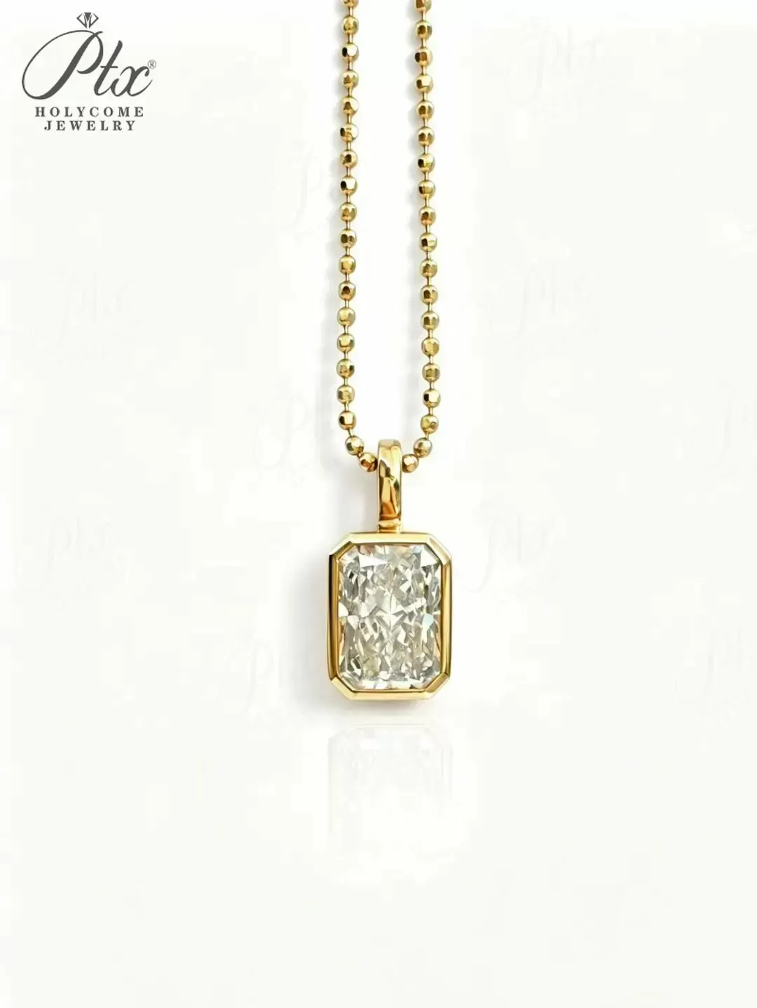 2ct Round Lab Grown Diamond Pendant Necklace D Color VVS1 14K Gold Plated GRA - Image 8