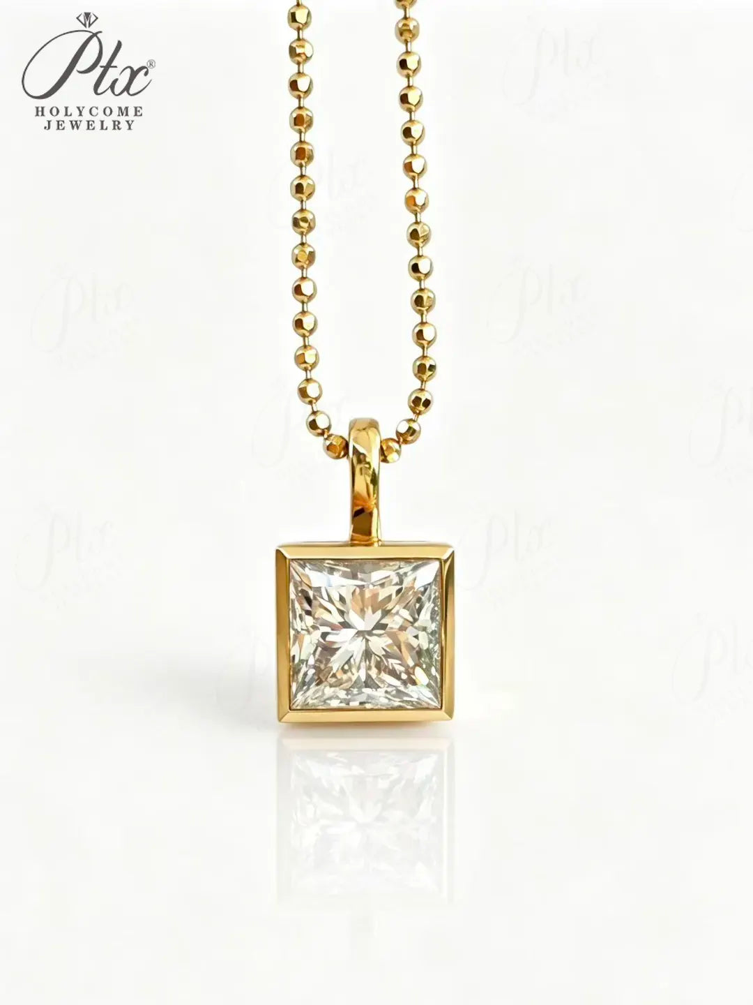 2ct Round Lab Grown Diamond Pendant Necklace D Color VVS1 14K Gold Plated GRA - Image 9