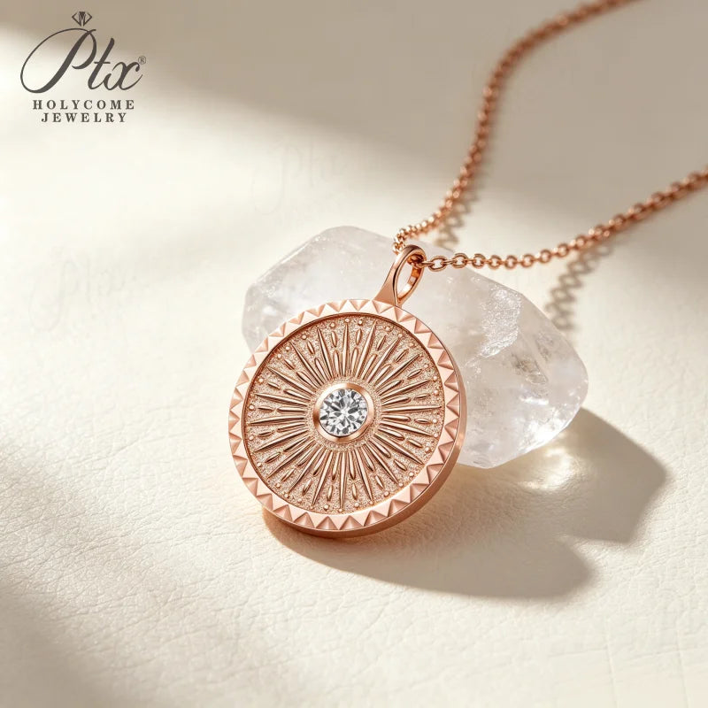 0.3ct Round Moissanite Pendant Necklace D Color VVS1 925 Sterling Silver GRA - Image 5
