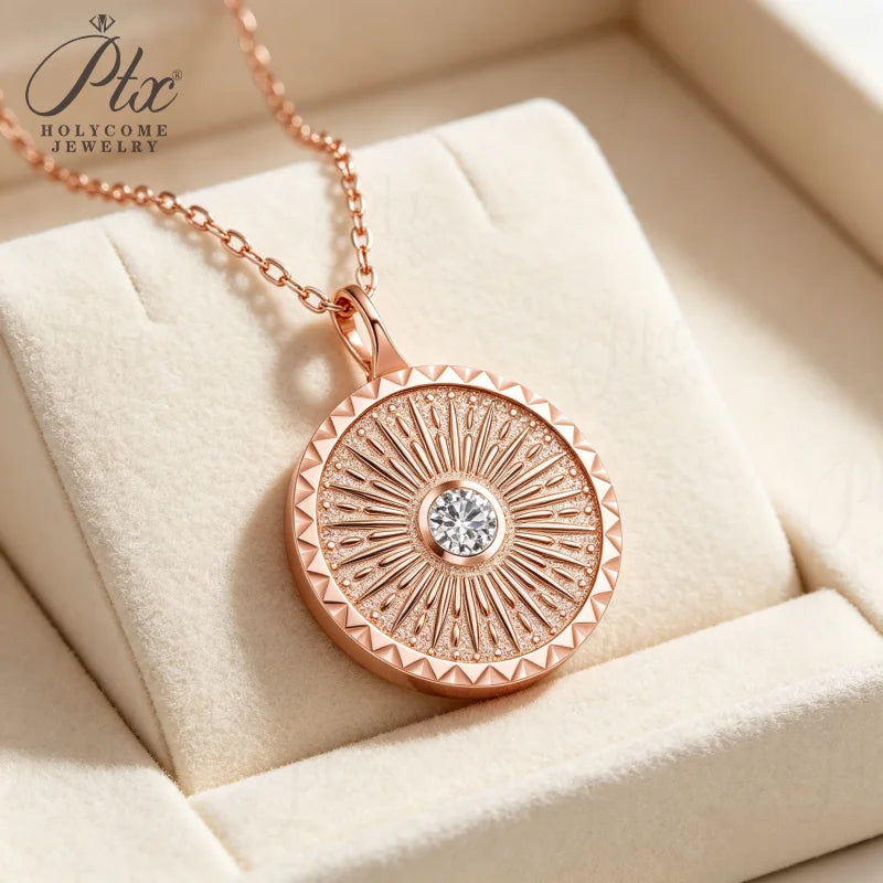 0.3ct Round Moissanite Pendant Necklace D Color VVS1 925 Sterling Silver GRA - Image 6