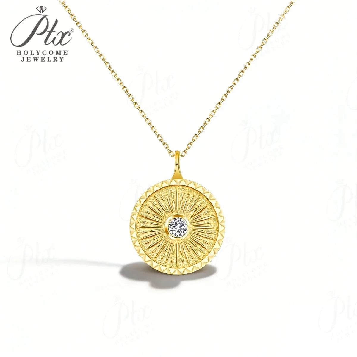 0.3ct Round Moissanite Pendant Necklace D Color VVS1 925 Sterling Silver GRA - Image 7