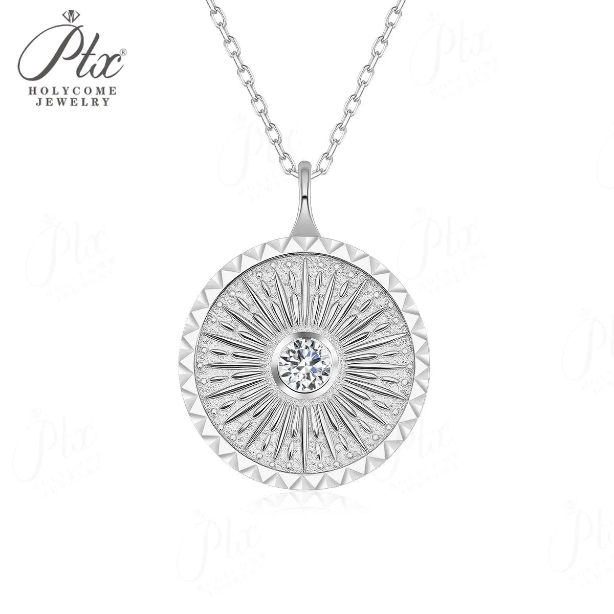 0.3ct Round Moissanite Pendant Necklace D Color VVS1 925 Sterling Silver GRA - Image 9