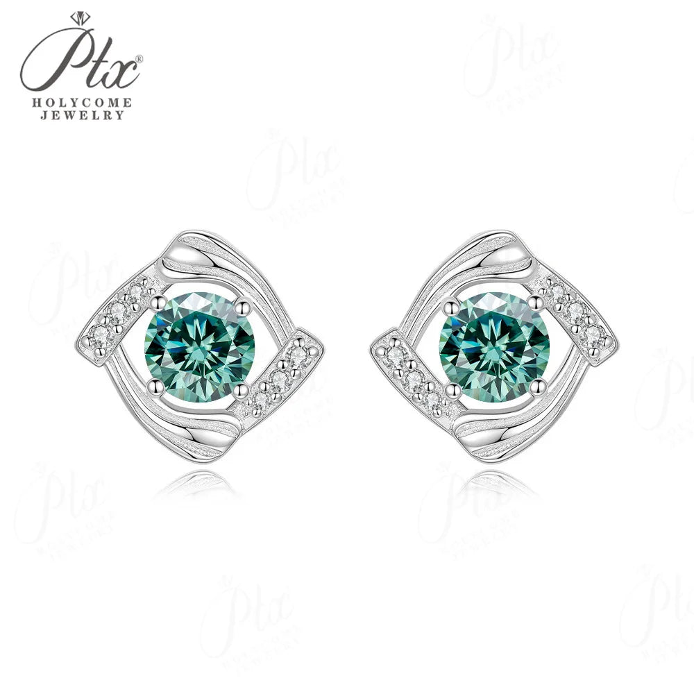 1ct Round Moissanite Stud Earrings D Color VVS1 925 Sterling Silver GRA - Image 10