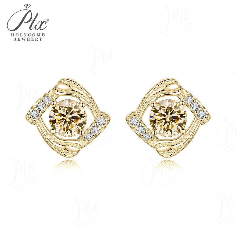 1ct Round Moissanite Stud Earrings D Color VVS1 925 Sterling Silver GRA - Image 11