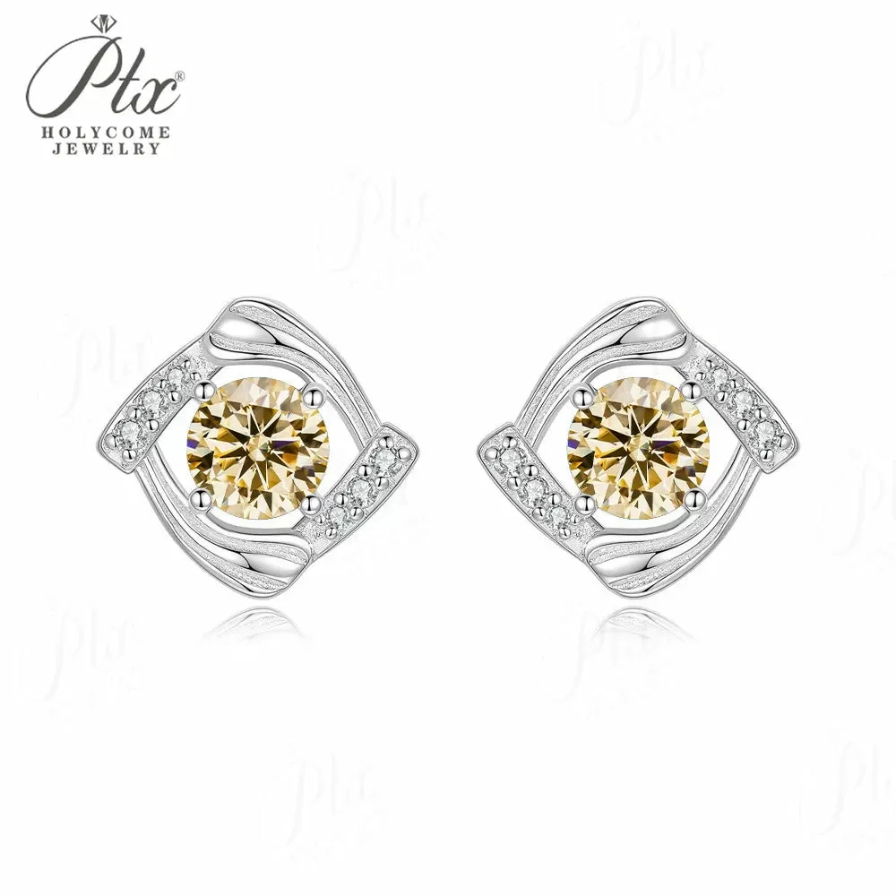 1ct Round Moissanite Stud Earrings D Color VVS1 925 Sterling Silver GRA - Image 12