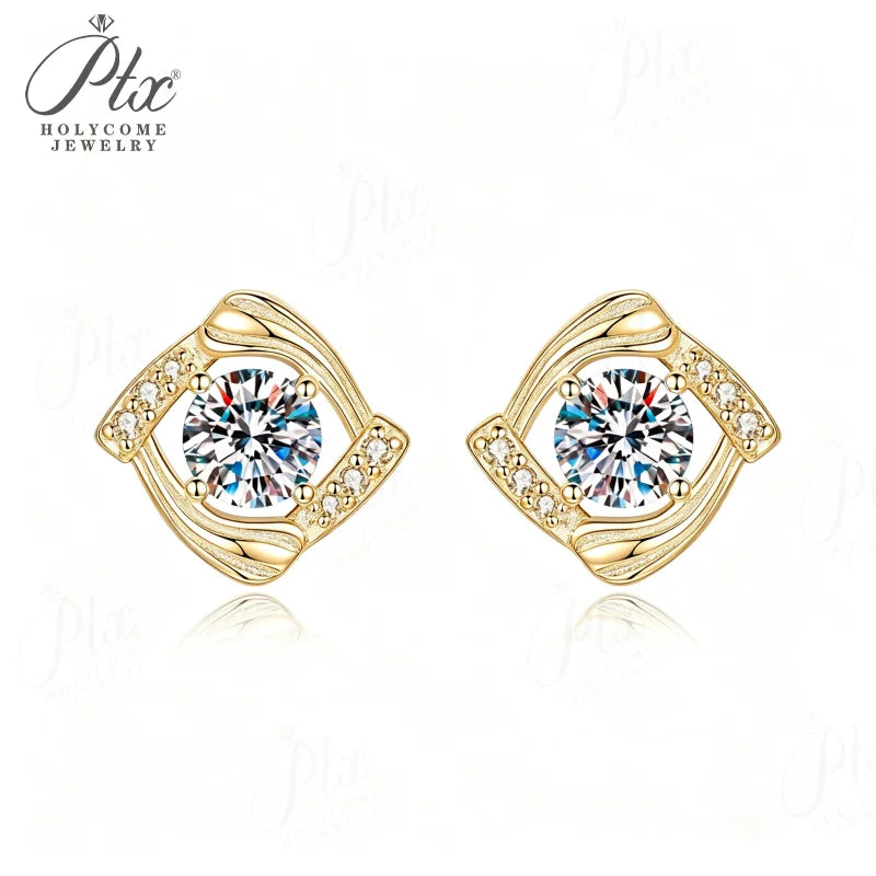 1ct Round Moissanite Stud Earrings D Color VVS1 925 Sterling Silver GRA - Image 15