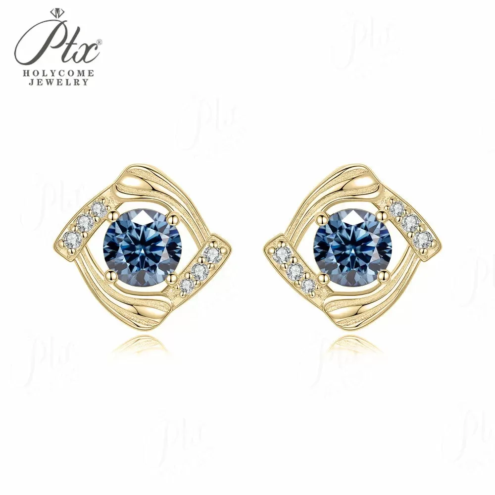 1ct Round Moissanite Stud Earrings D Color VVS1 925 Sterling Silver GRA - Image 17