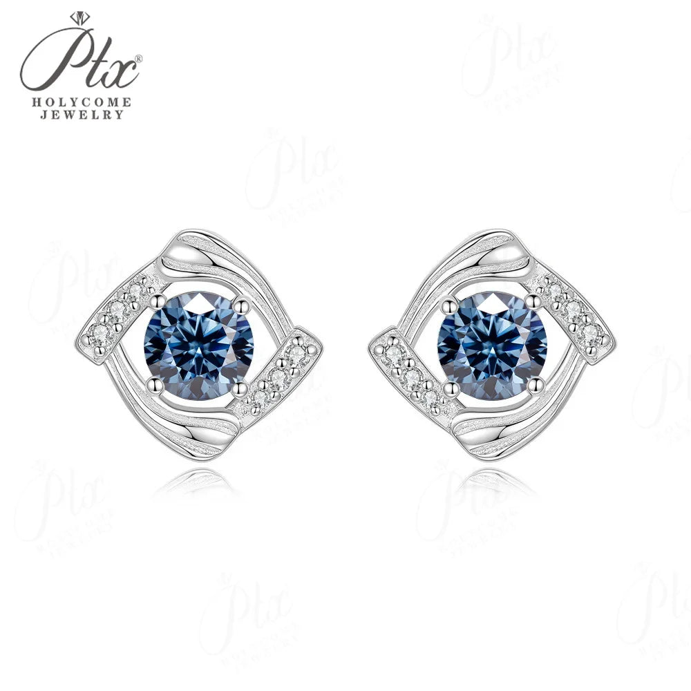1ct Round Moissanite Stud Earrings D Color VVS1 925 Sterling Silver GRA - Image 18