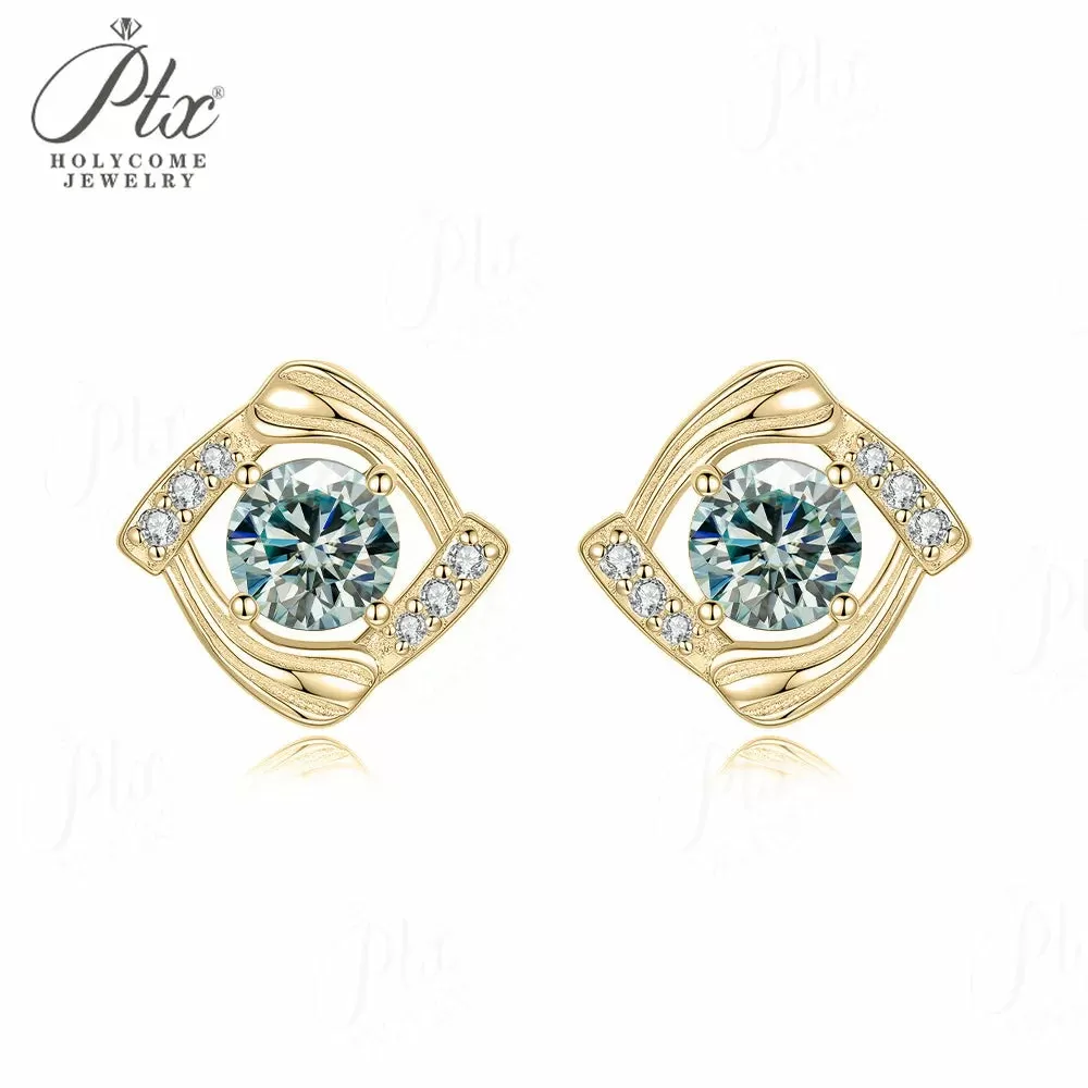 1ct Round Moissanite Stud Earrings D Color VVS1 925 Sterling Silver GRA - Image 7