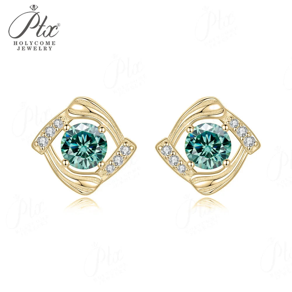 1ct Round Moissanite Stud Earrings D Color VVS1 925 Sterling Silver GRA - Image 9