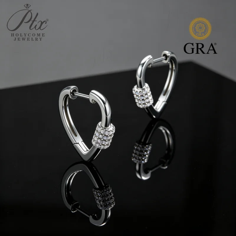 1ct Round Moissanite Stud Earrings D Color VVS1 925 Sterling Silver GRA - Image 3