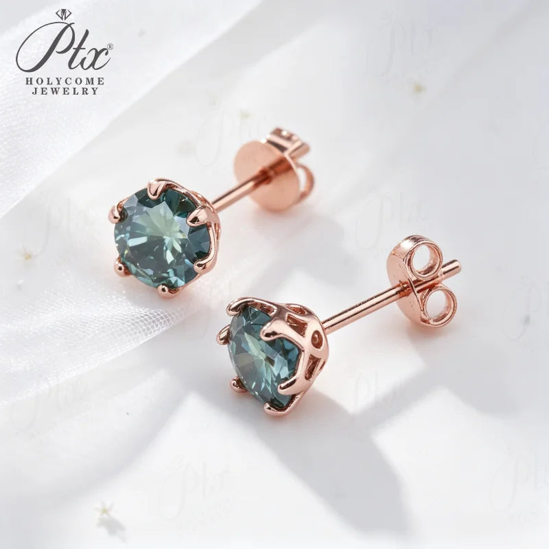1ct Round Moissanite Stud Earrings D Color VVS1 925 Sterling Silver GRA - Image 11