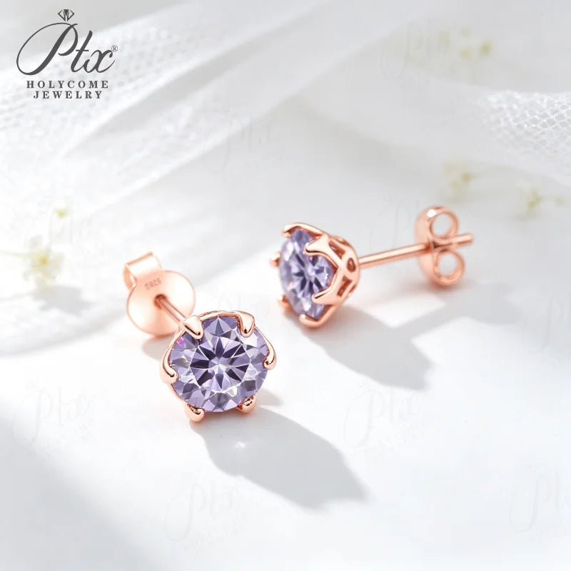 1ct Round Moissanite Stud Earrings D Color VVS1 925 Sterling Silver GRA - Image 13