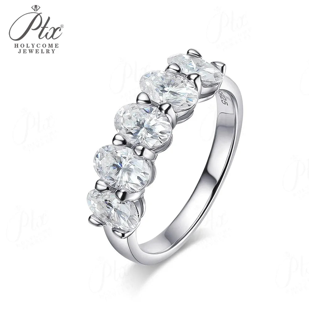 2.5ct Round Moissanite Ring D Color VVS1 925 Sterling Silver GRA - Image 7