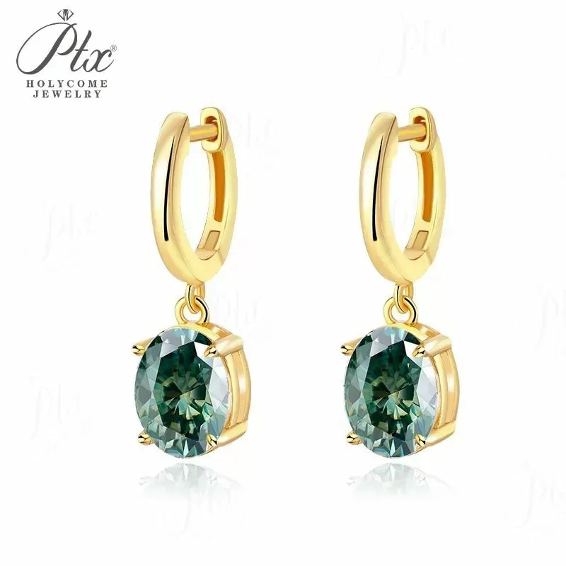 24ct Round Moissanite Stud Earrings D Color VVS1 925 Sterling Silver GRA - Image 8